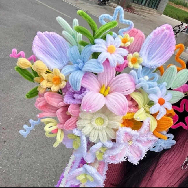 Цветы из синельной проволоки